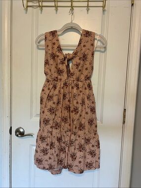 House of Harlow 1960 Blush Floral Tie-Back Sundress